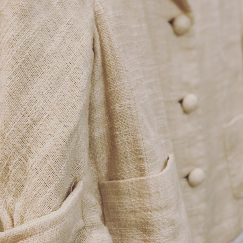 J. Crew linen blend cropped jacket